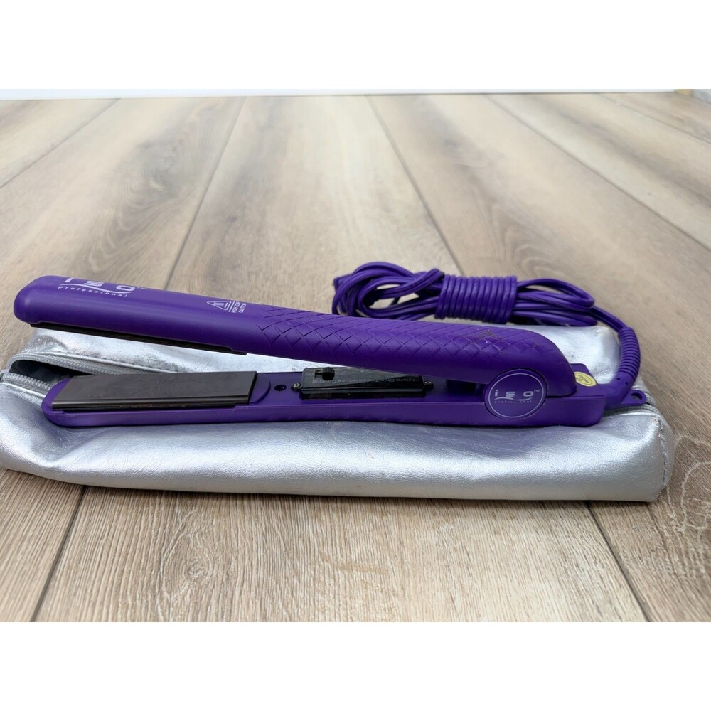 ISO Professional Spectrum Pro Hair Straightener Flat Iron Purple 450F Temp 35W